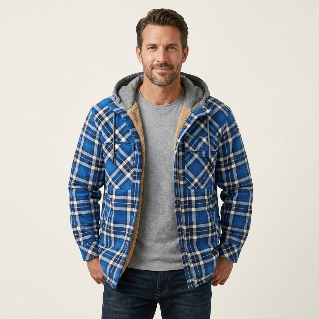 Men's Plaid Insulated Jacket