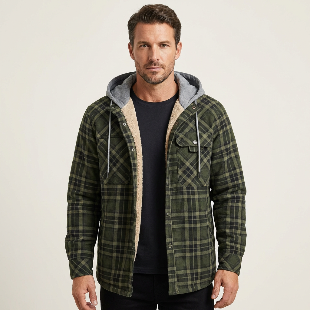 Men's Plaid Insulated Jacket