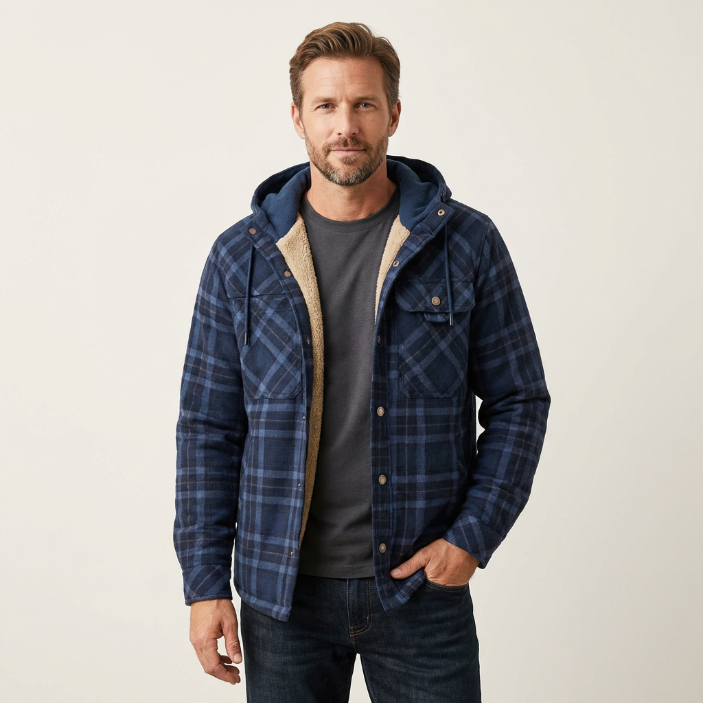 Men's Plaid Insulated Jacket