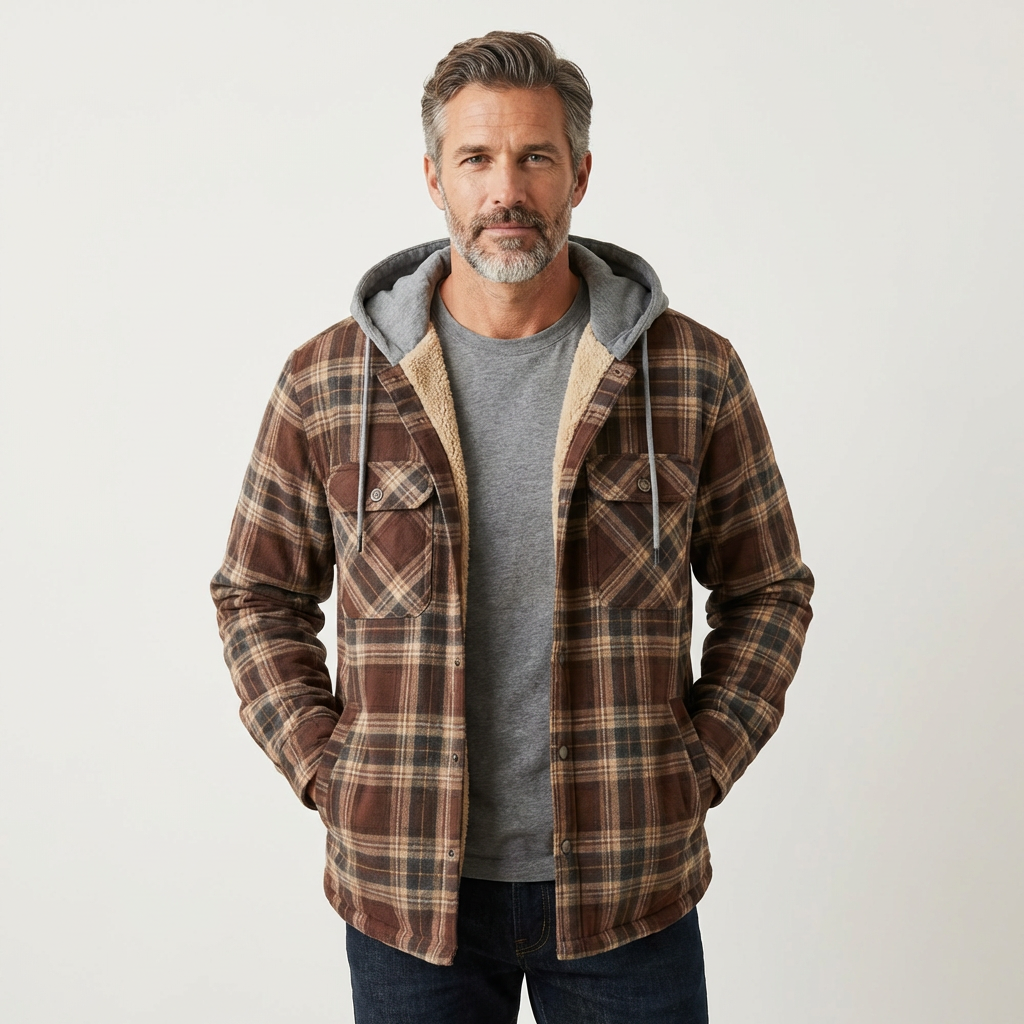 Men's Plaid Insulated Jacket