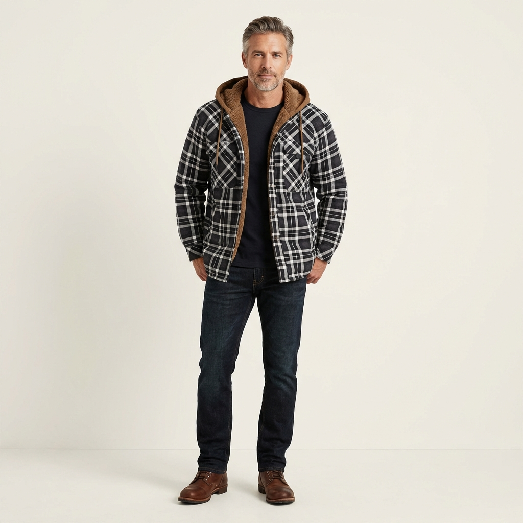 Men's Plaid Insulated Jacket