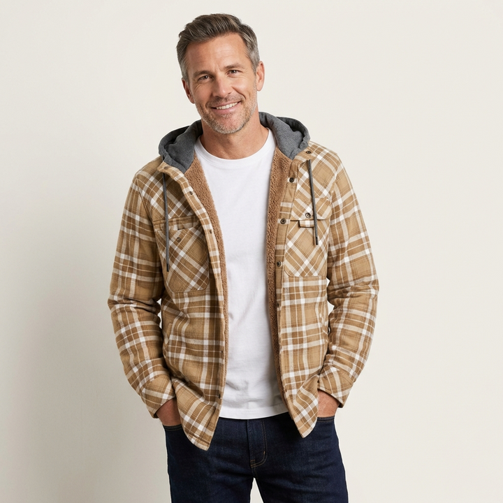Men's Plaid Insulated Jacket