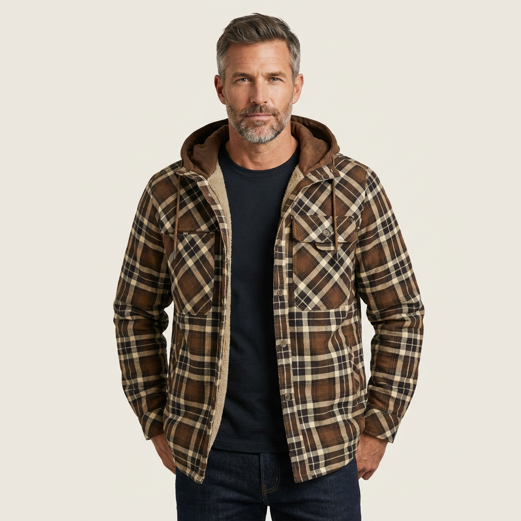 Men's Plaid Insulated Jacket