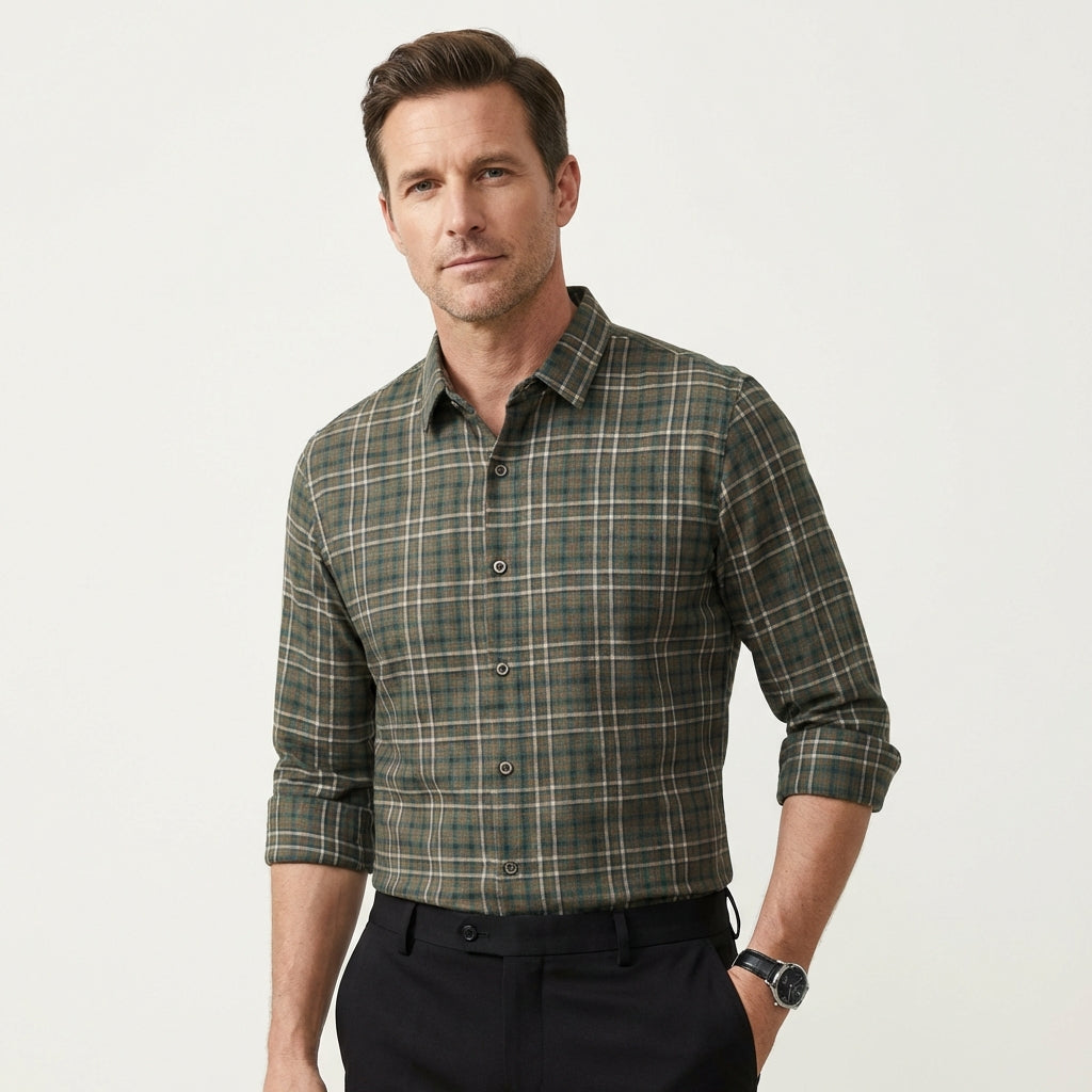 Men's Plaid Long Sleeve Shirt