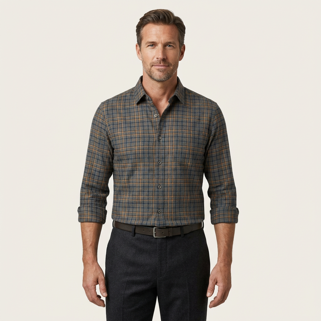 Men's Plaid Long Sleeve Shirt