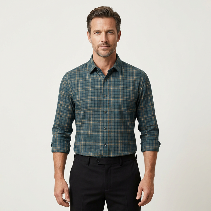 Men's Plaid Long Sleeve Shirt