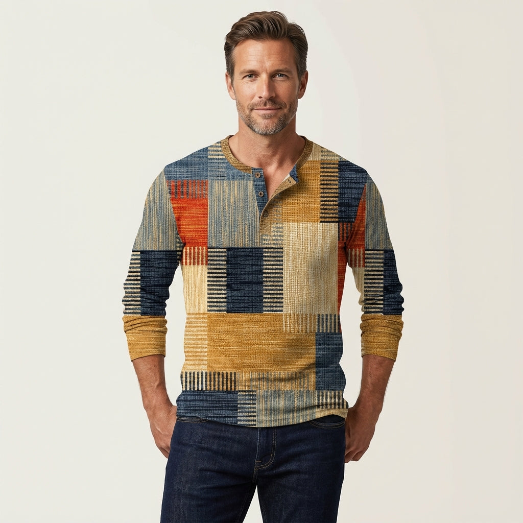 Men's Colorful Long Sleeve Shirt