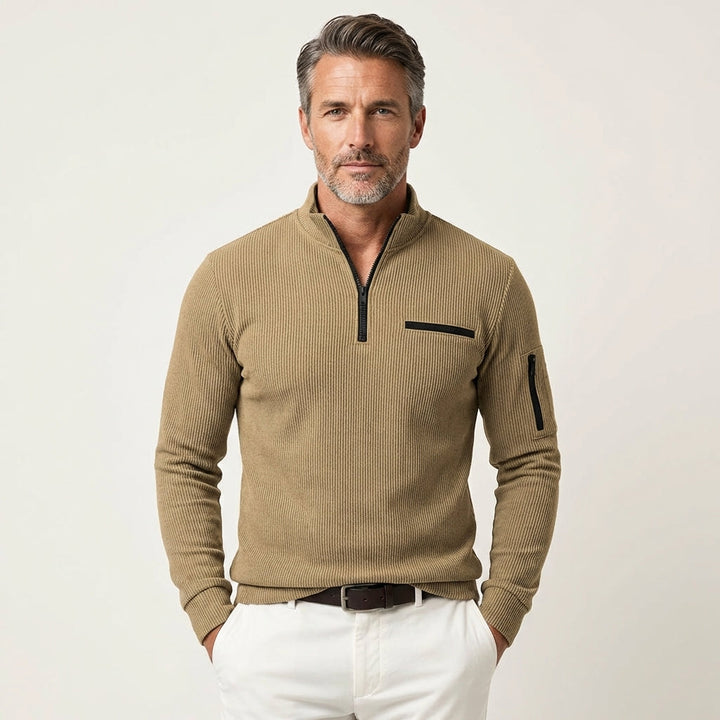 Men's Long-Sleeve Zip-Up Shirt