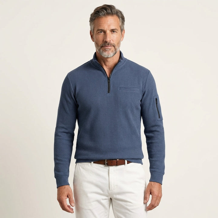 Men's Long-Sleeve Zip-Up Shirt