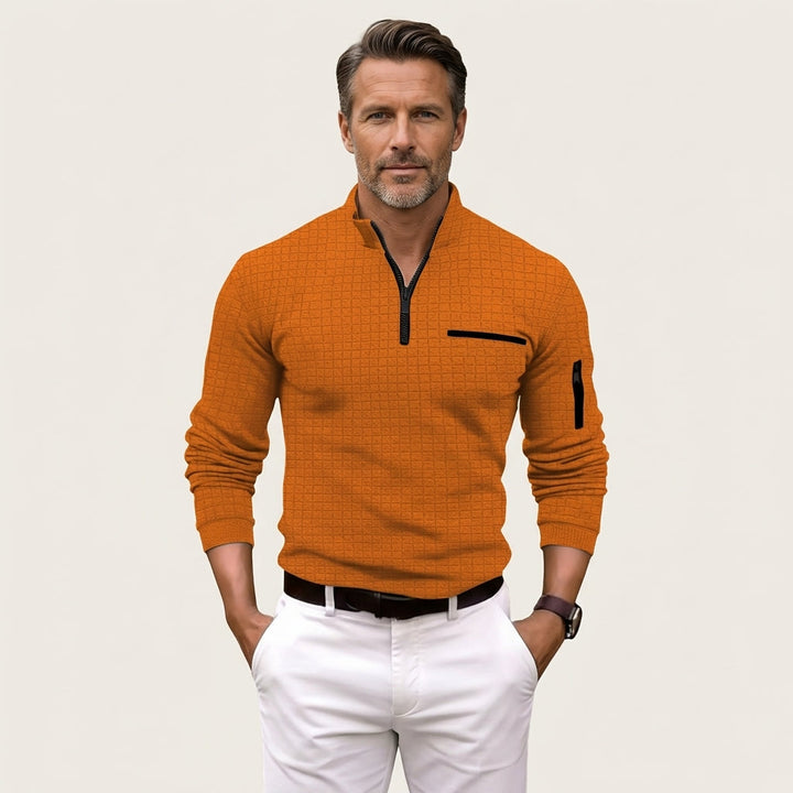 Men's Long-Sleeve Zip-Up Shirt