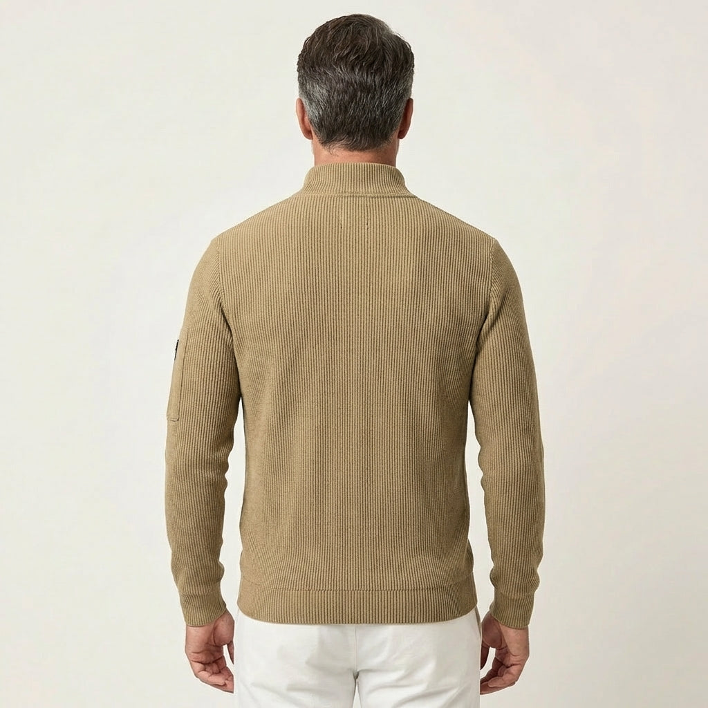 Men's Long-Sleeve Zip-Up Shirt