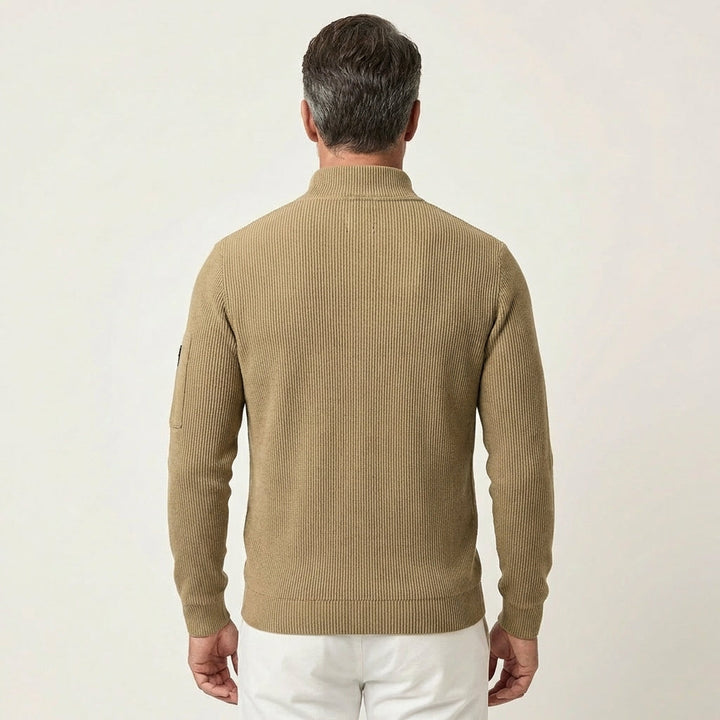 Men's Long-Sleeve Zip-Up Shirt