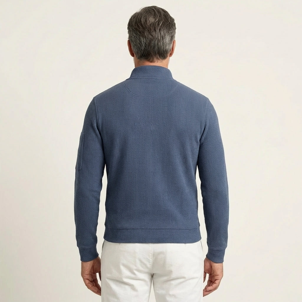 Men's Long-Sleeve Zip-Up Shirt