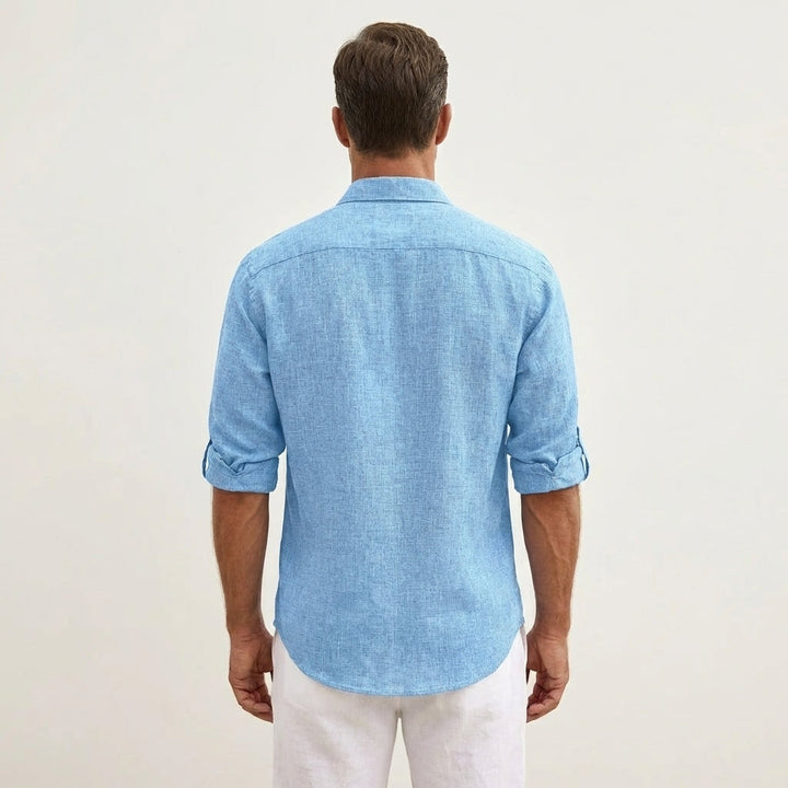 Men's Linen Henley Shirt