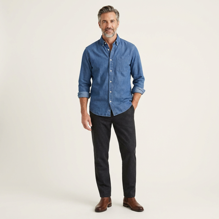 Men's Oxford Button-Down Dress Shirt