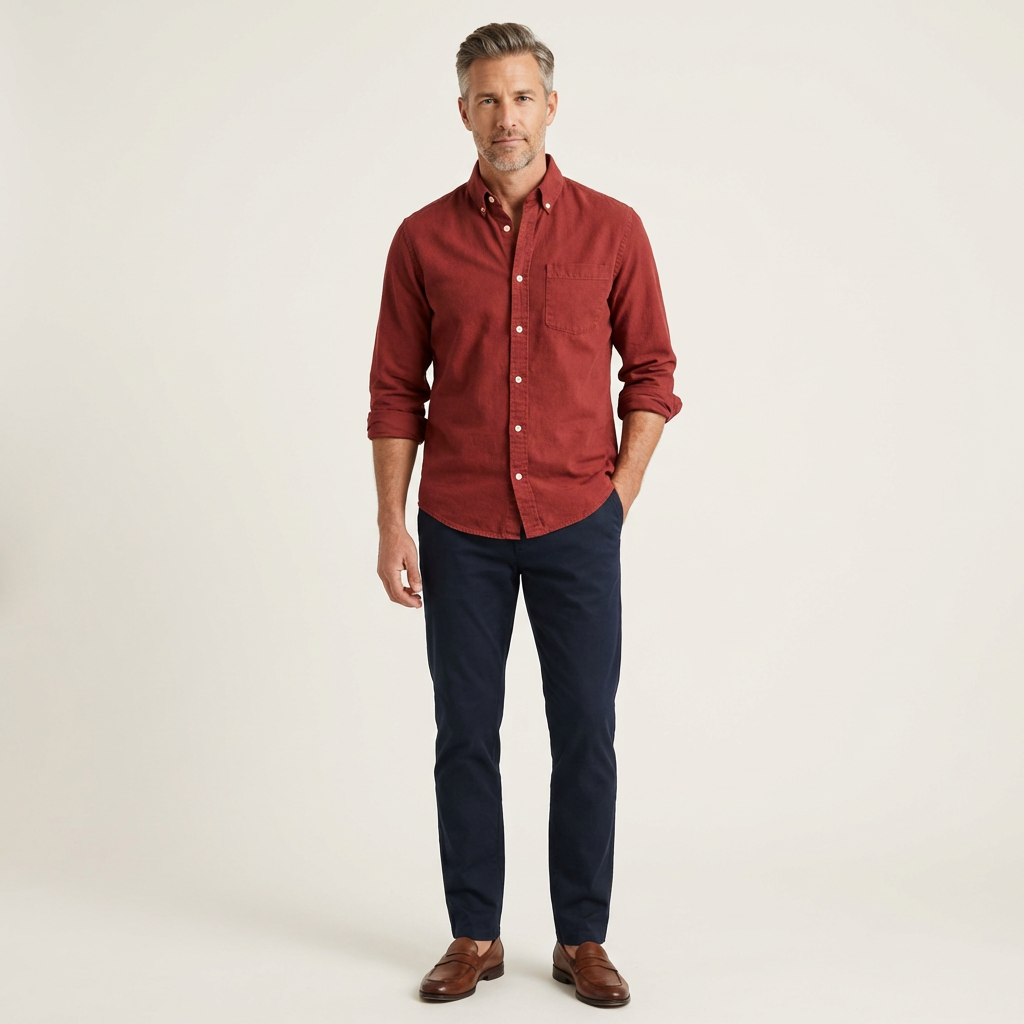 Men's Oxford Button-Down Dress Shirt