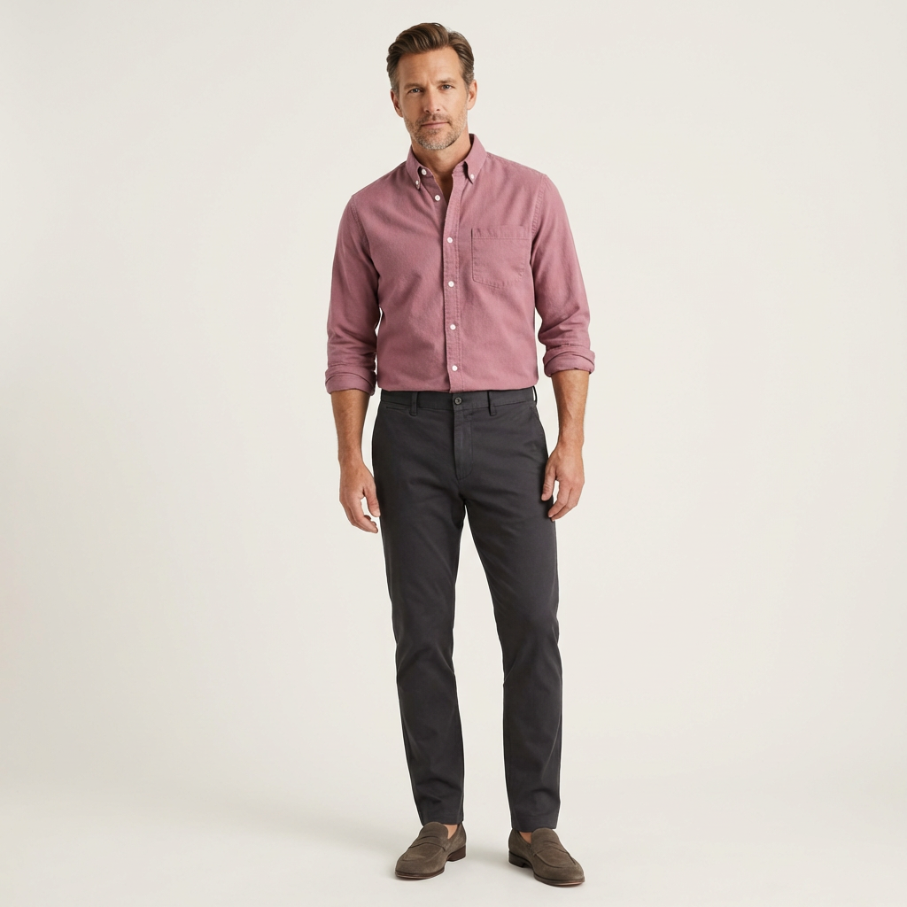 Men's Oxford Button-Down Dress Shirt