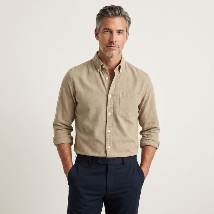 Men's Oxford Button-Down Dress Shirt