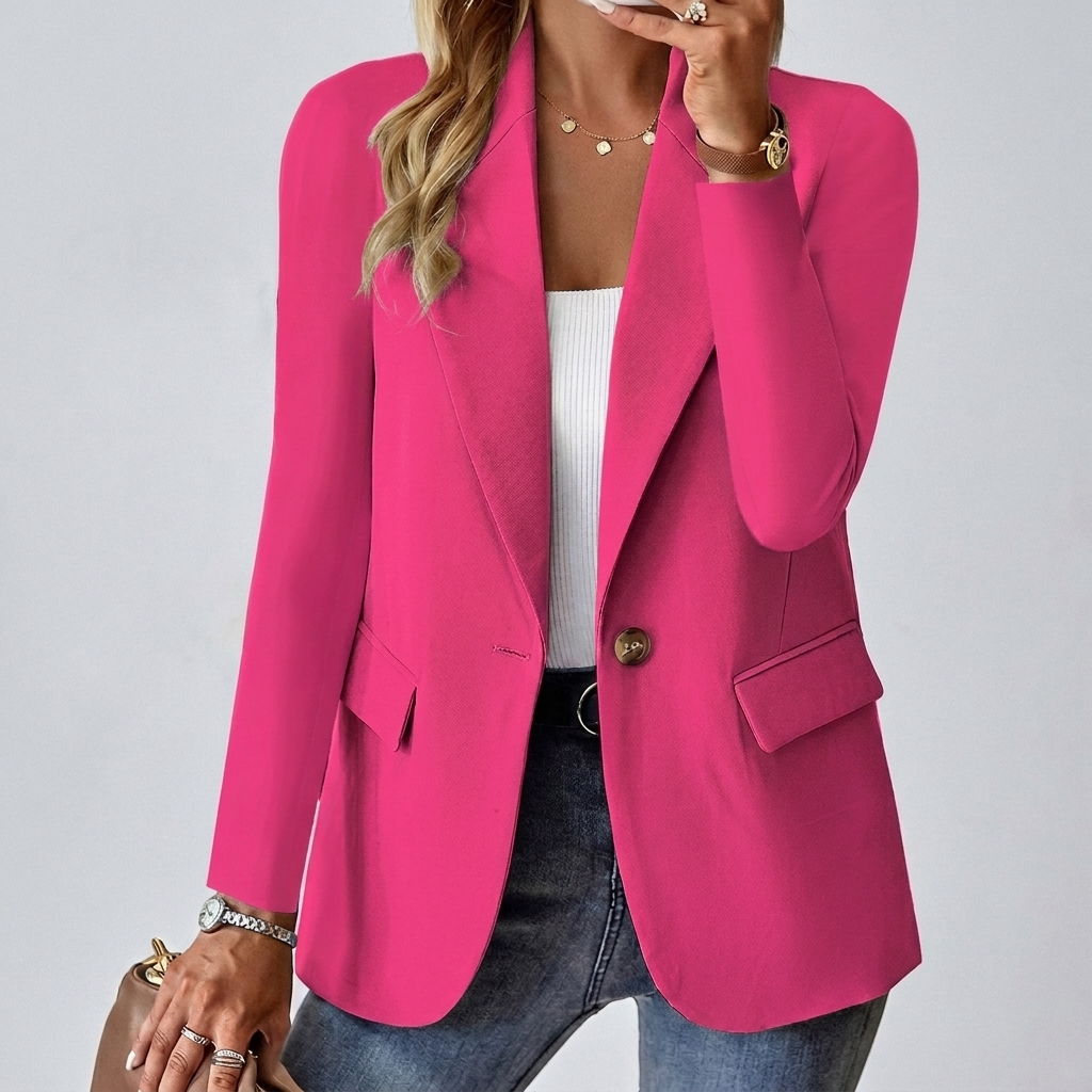Women's Casual Lapel Button Blazer Jacket