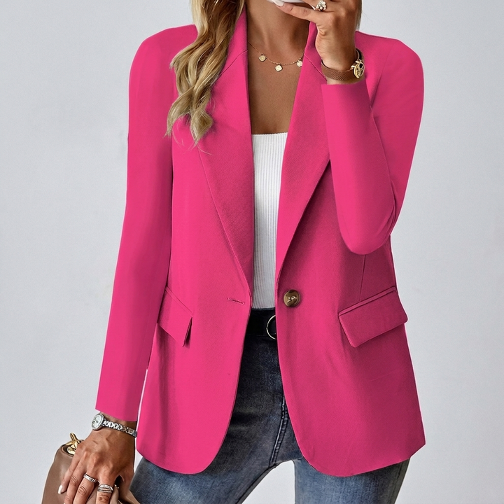 Women's Casual Lapel Button Blazer Jacket