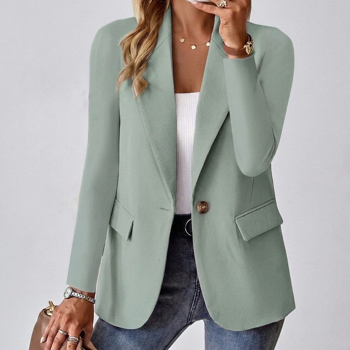 Women's Casual Lapel Button Blazer Jacket