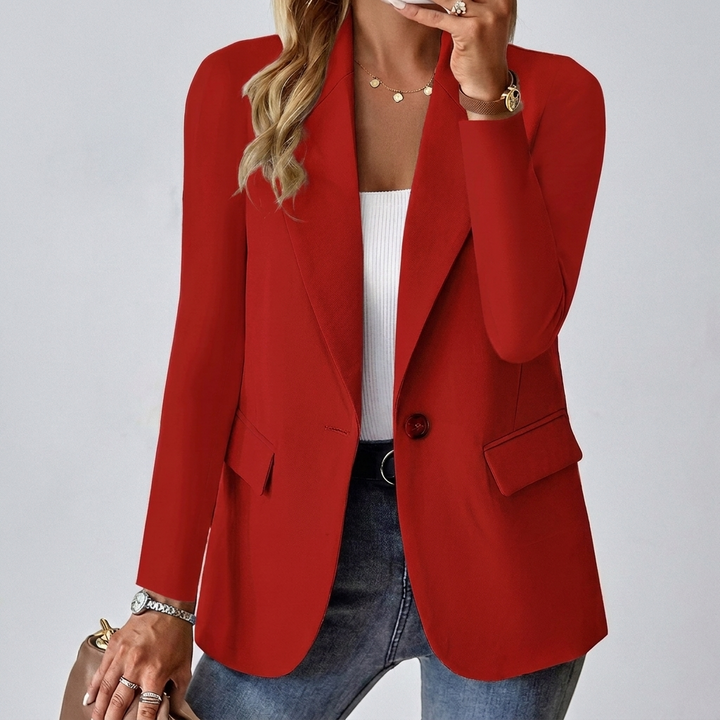 Women's Casual Lapel Button Blazer Jacket