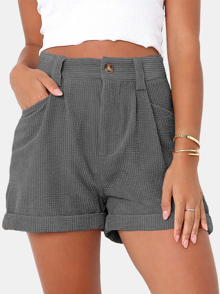 Holly | Women's High-Waisted Corduroy Shorts