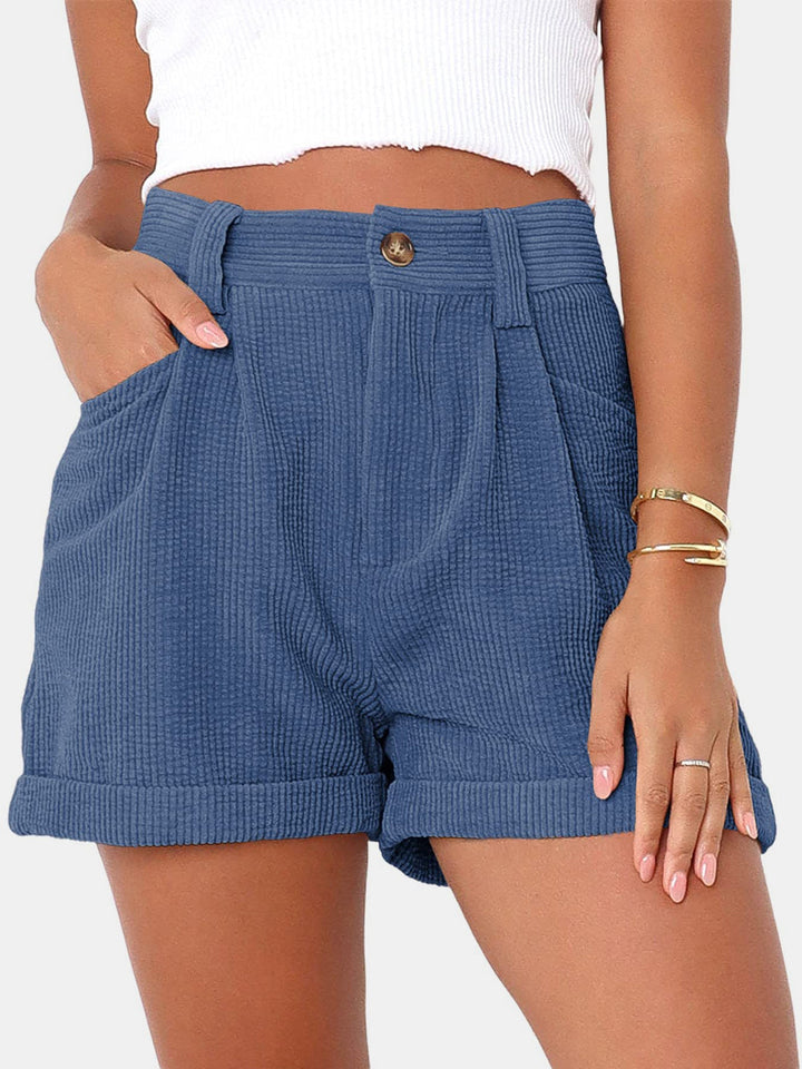 Holly | Women's High-Waisted Corduroy Shorts