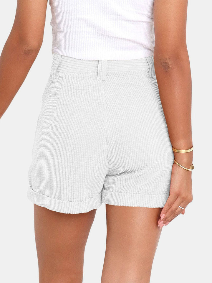 Holly | Women's High-Waisted Corduroy Shorts
