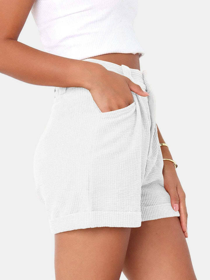 Holly | Women's High-Waisted Corduroy Shorts