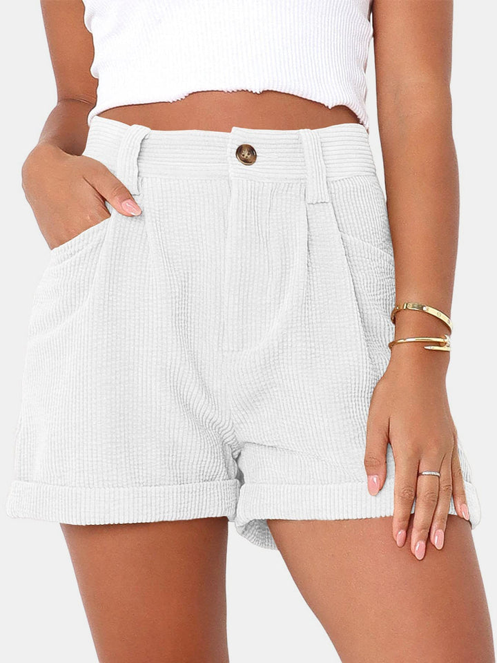 Holly | Women's High-Waisted Corduroy Shorts