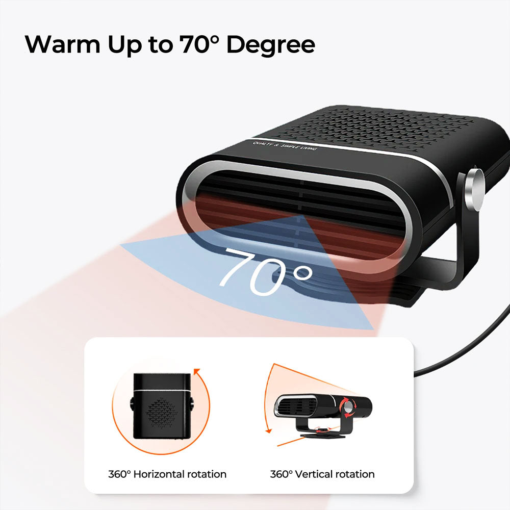 Portable Car Heater - Quick Heat in 30 Seconds for Comfort