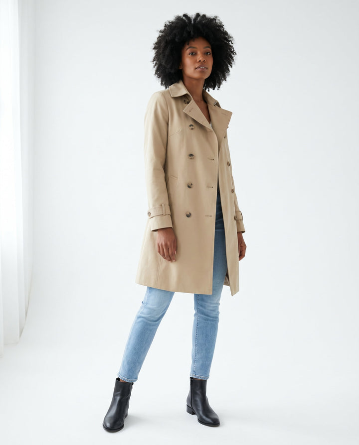 Women's Tailored Classic Trench Coat – Everyday Elegance