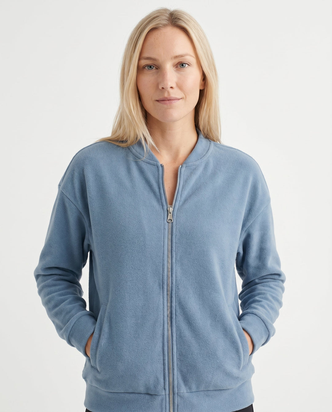 Women's Lightweight Bomber Jacket – Zip Closure for Casual Wear