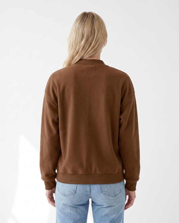 Women's Lightweight Bomber Jacket – Zip Closure for Casual Wear