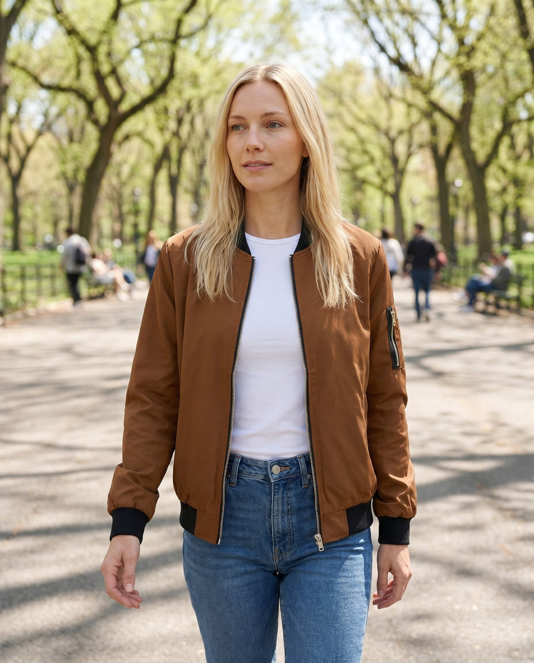 Women's Lightweight Casual Bomber Jacket for Everyday Wear