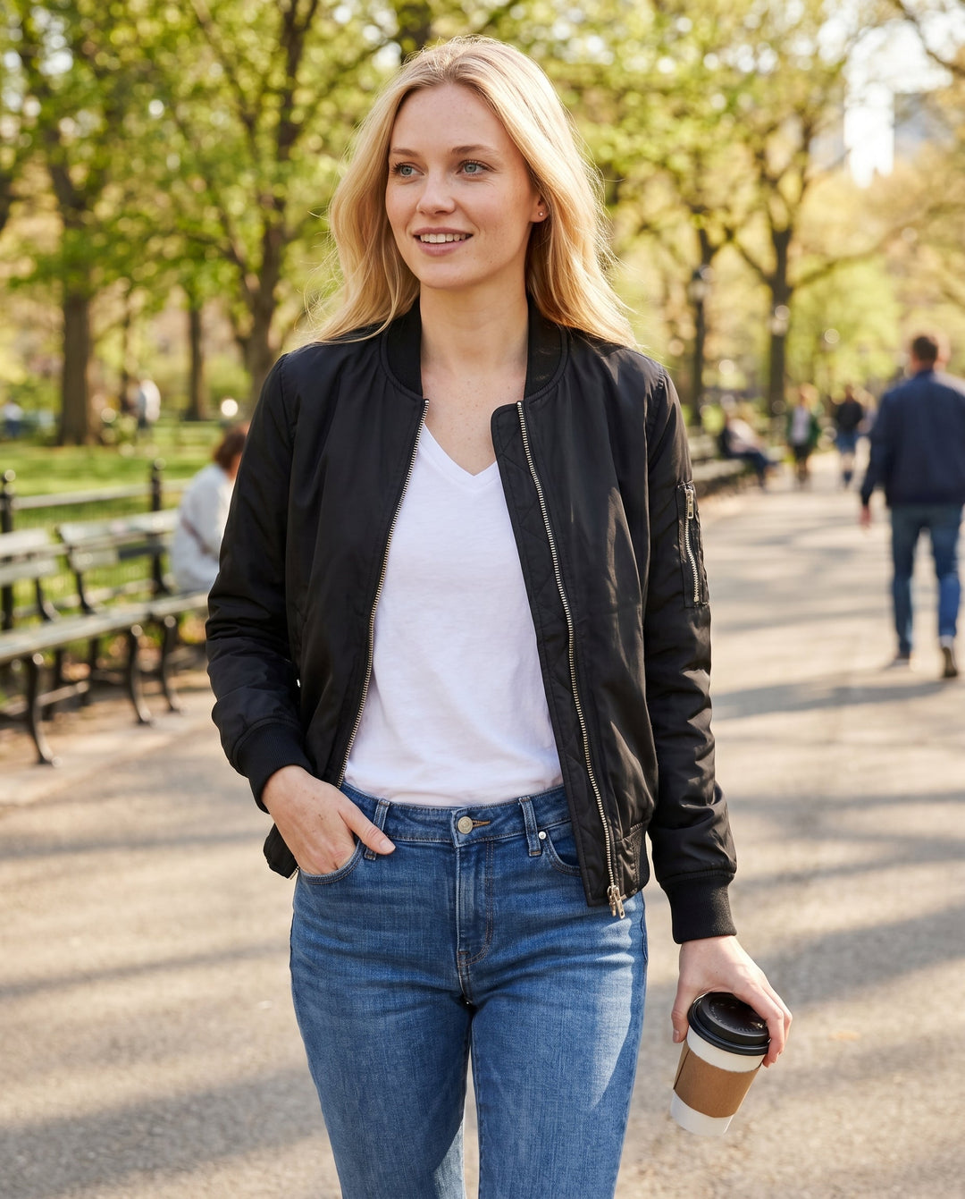Women's Lightweight Casual Bomber Jacket for Everyday Wear