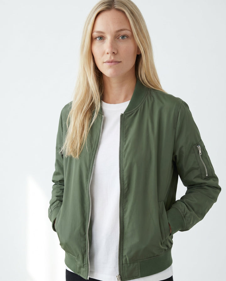 Women's Lightweight Casual Bomber Jacket for Everyday Wear