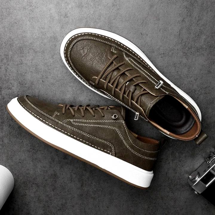 Men's Fashion Leather Sneakers for Stylish Comfort