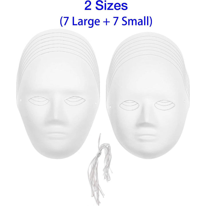 Halloween's 14 Pack Paper Mache Masks for Masquerade and Art Projects