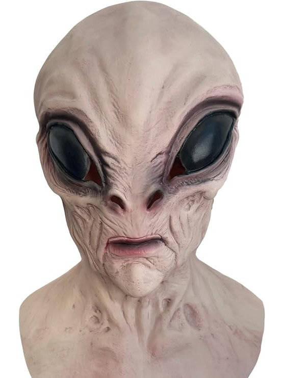 Halloween's Full Head Alien Latex Mask for Costume Parties