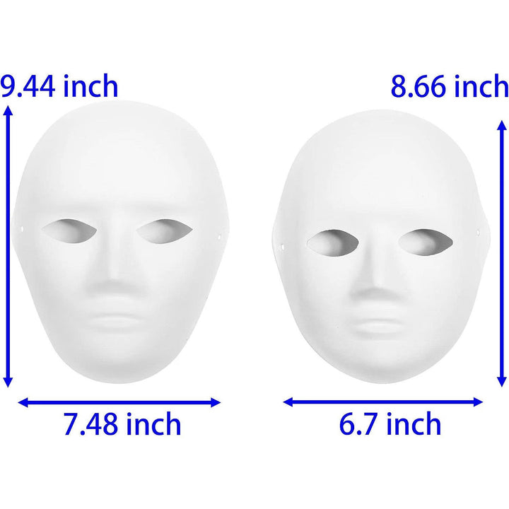 Halloween's 14 Pack Paper Mache Masks for Masquerade and Art Projects
