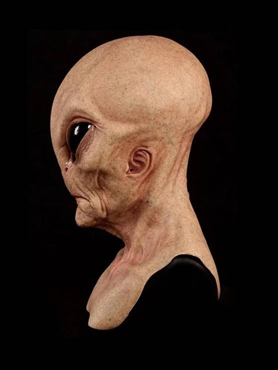 Halloween's Full Head Alien Latex Mask for Costume Parties