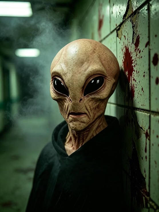 Halloween's Full Head Alien Latex Mask for Costume Parties