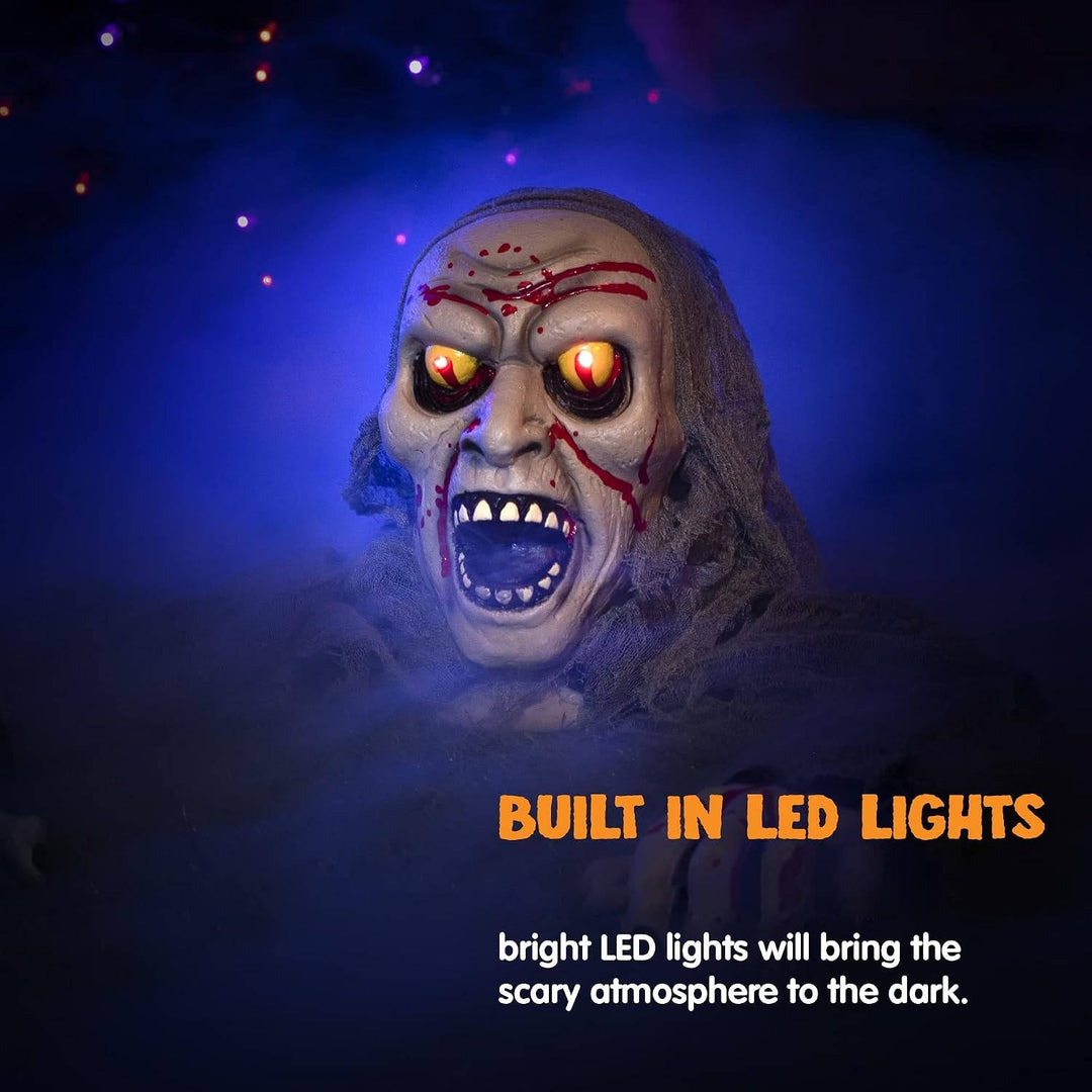 Halloween's Zombie Groundbreaker with Light-Up Eyes and Creepy Sound
