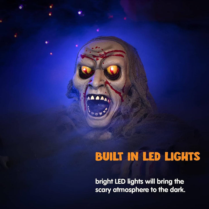 Halloween's Zombie Groundbreaker with Light-Up Eyes and Creepy Sound
