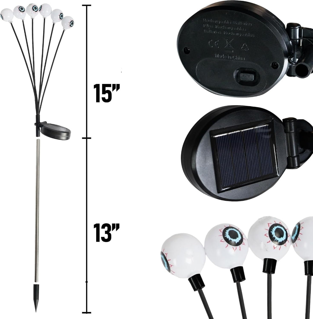 Halloween's 4 Pack Solar Outdoor Lights, 24 LED for Yard and Pathway