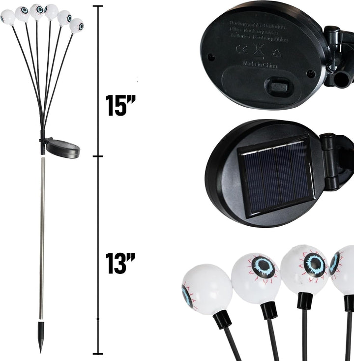 Halloween's 4 Pack Solar Outdoor Lights, 24 LED for Yard and Pathway