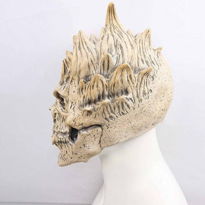 Halloween's Full Head Skeleton Mask with Deluxe Latex Design for Cosplay