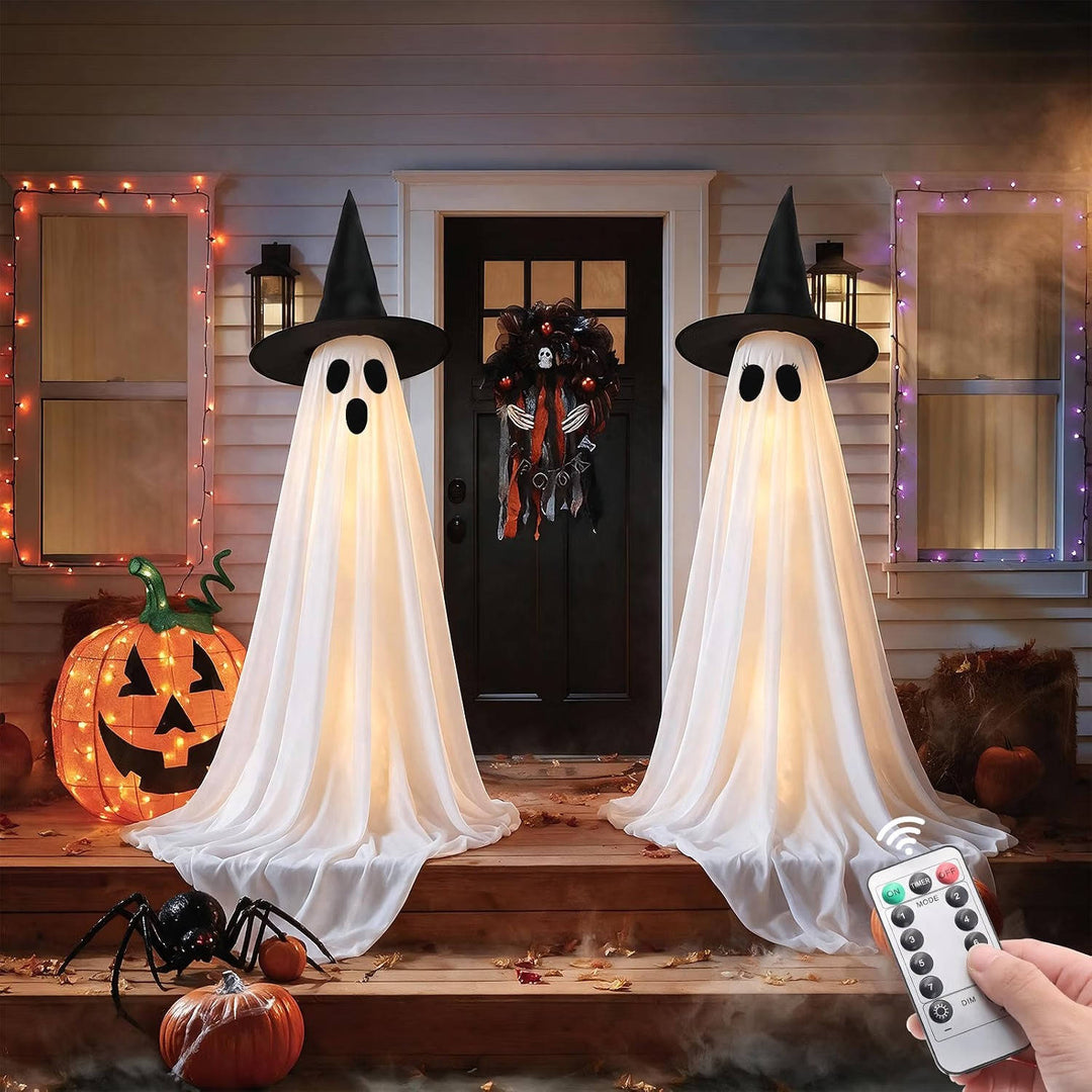 Halloween's 2 Pack 5 FT Lighted Ghost Decorations with Remote